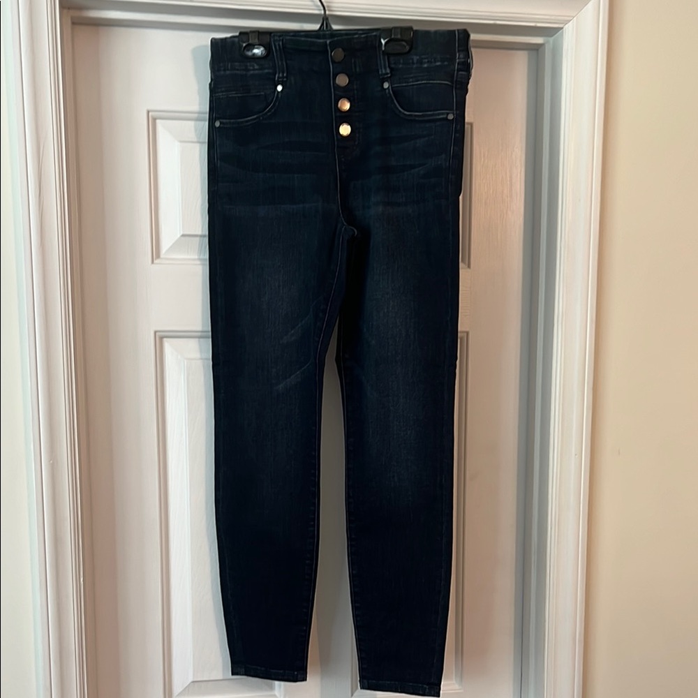 Liverpool Gia Glider Dark Blue Ankle Pull-on Jeans
